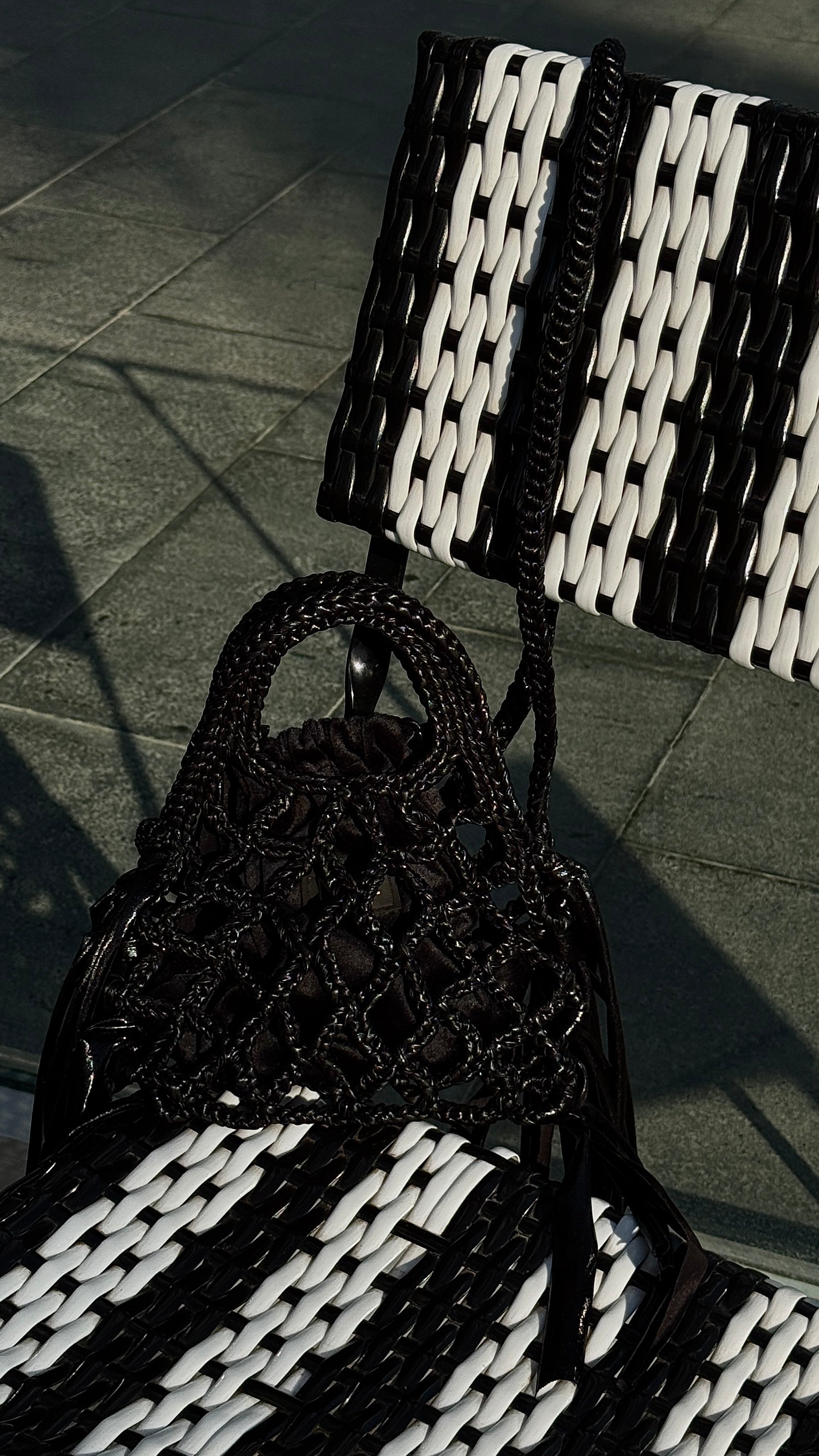 The Net crochet black bag