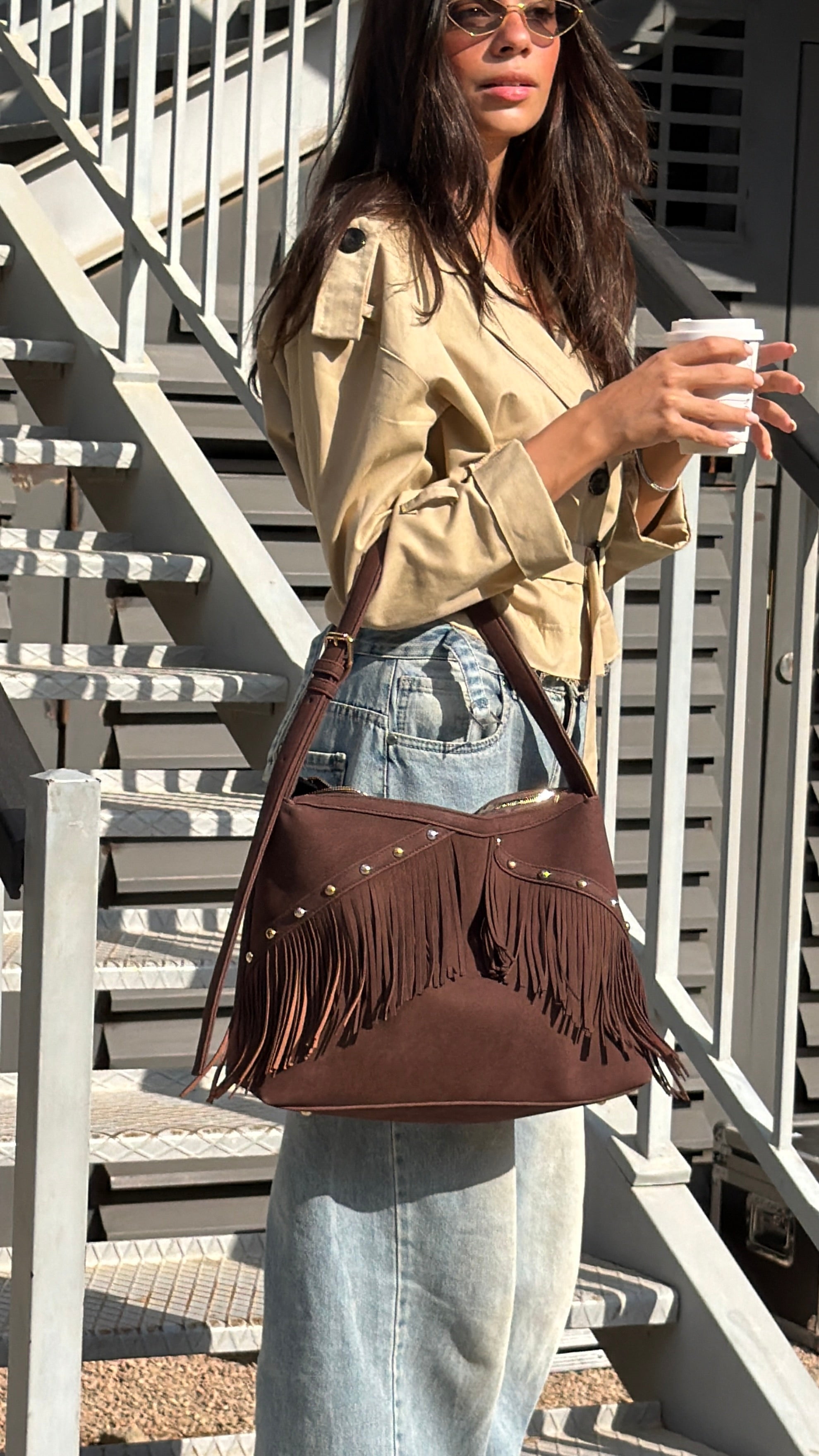 The brown flaire fringes