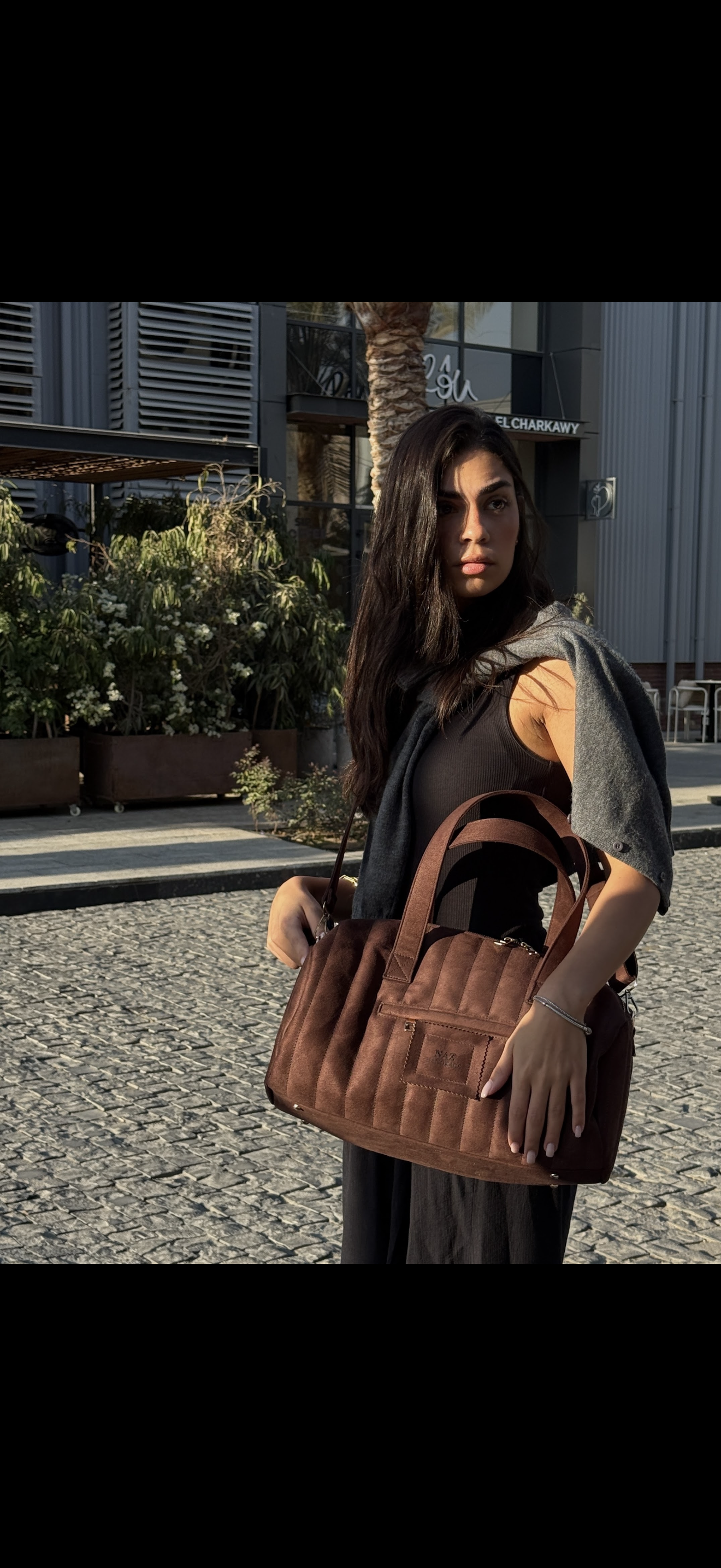 The namestitch duffle in brown