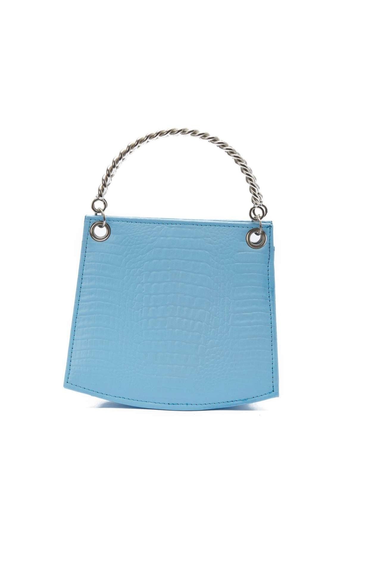 Baby Blue Croc Leather Bag