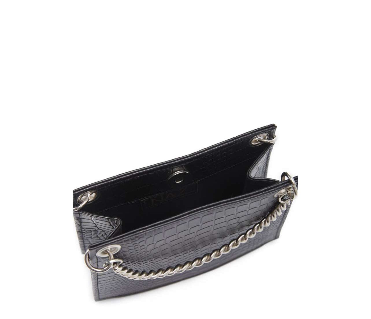 Black Croc Leather Bag