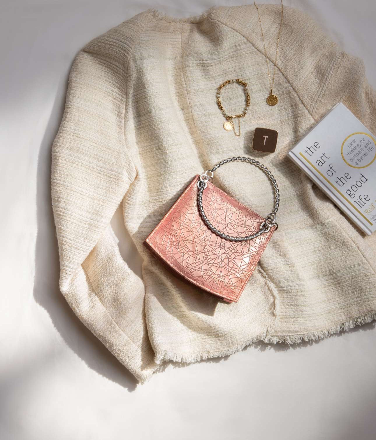 Bois De Rose Croc Leather Bag