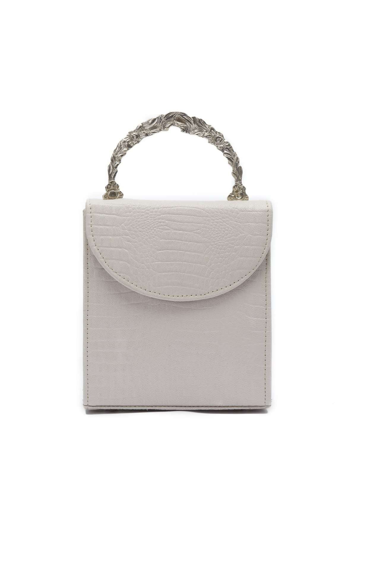 Off White Croc Leather Bag