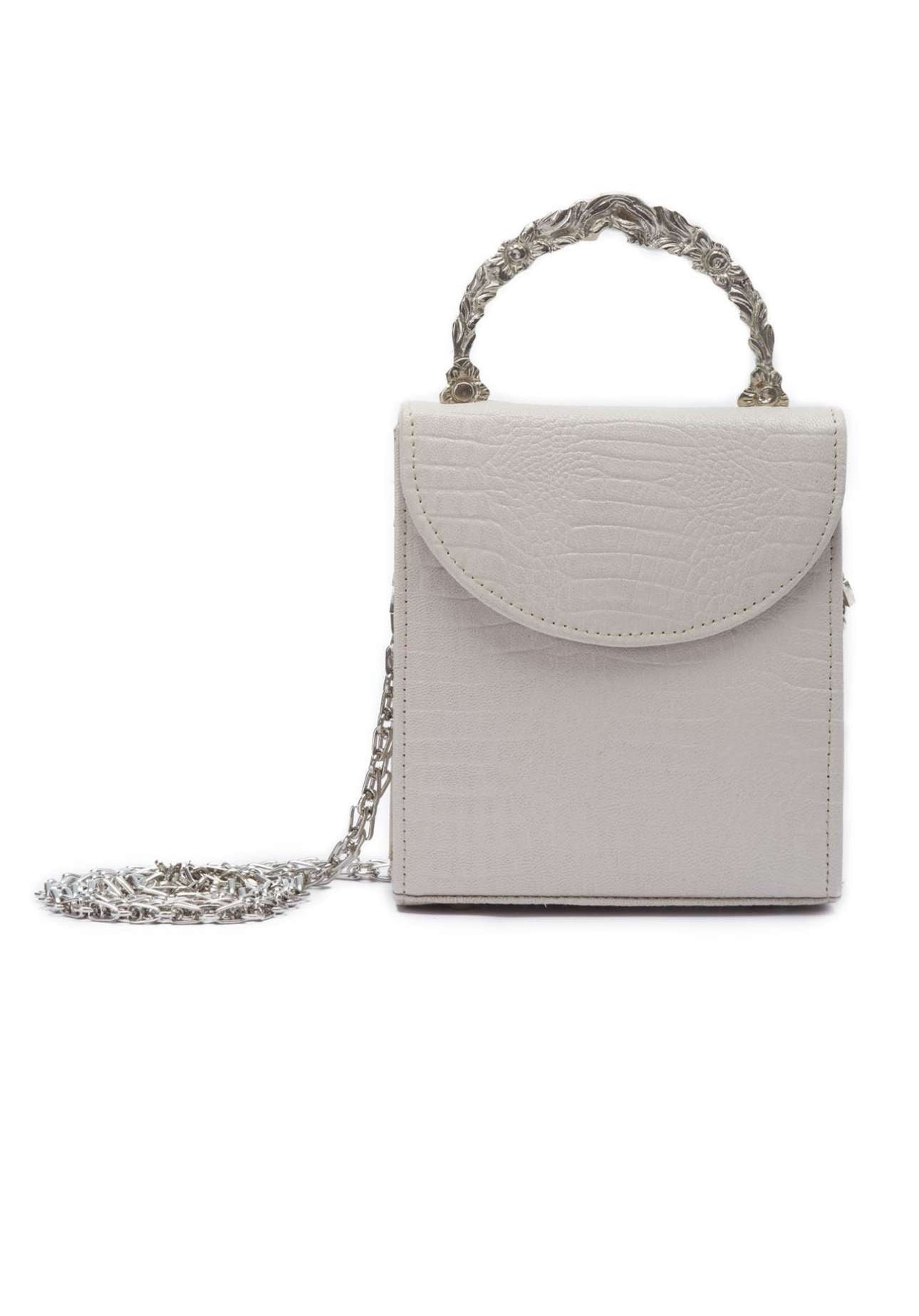 Off White Croc Leather Bag